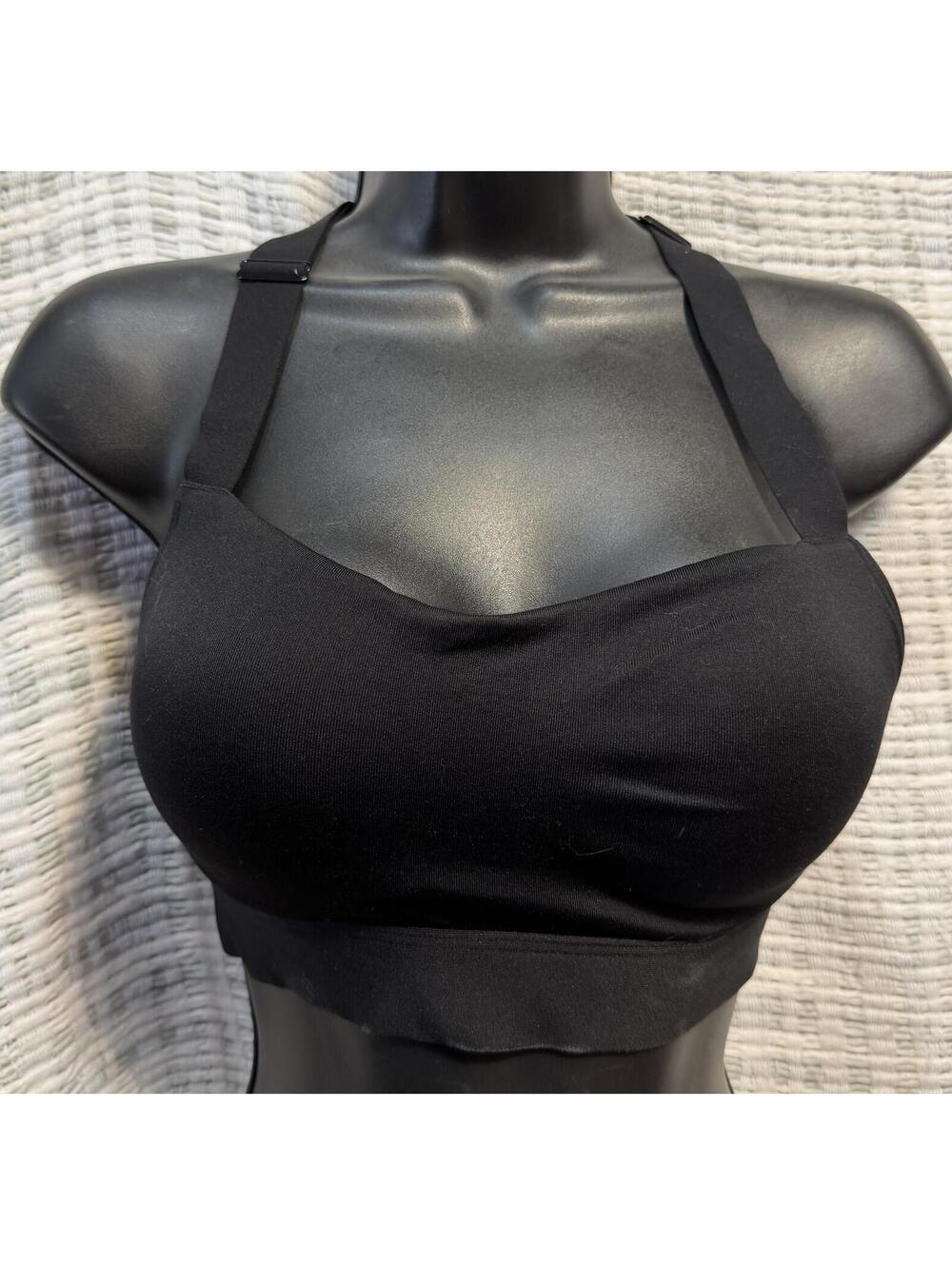 PINK Black Adjustable Strap Sports Bra